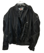 Joe Rocket Lined Vented Armored Motorcycle Jacket Men&#39;s XL Black Adjusta... - £155.74 GBP