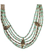 Vintage Multicolor Seed Beads Multi Strand Boho Necklace Womens Costume ... - €19,71 EUR