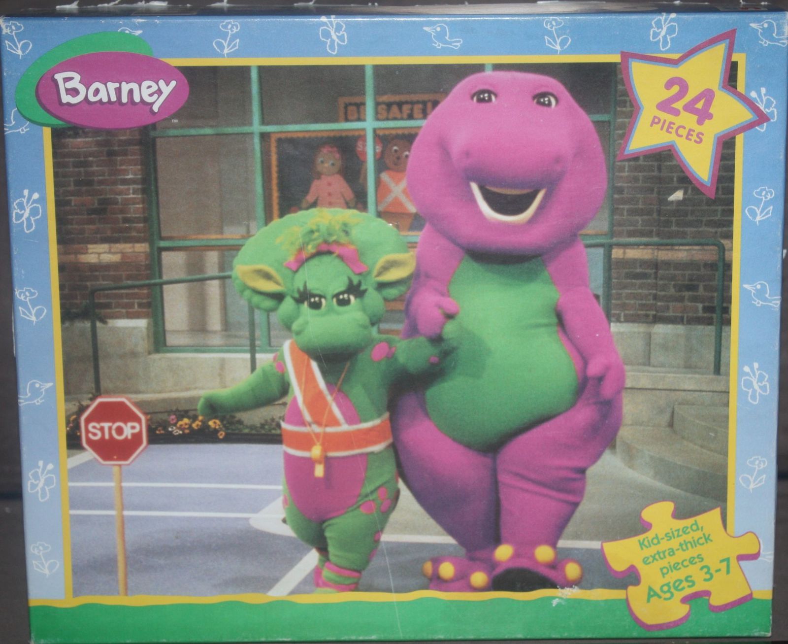 1999 Milton Bradley Barney &amp; Baby Bop 24 Piece Puzzle - Complete - $8.00