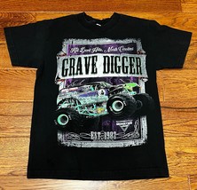 Grave Digger Monster Jam Series Shirt Black Youth Small NC Dennis Anderson - £10.02 GBP