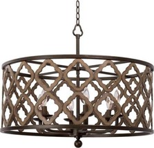 Pendant Light Kalco Whittaker Farmhouse Open Cage Scalloped Edge 6-Light - £4,272.98 GBP