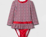 Cat &amp; Jack™ ~ Infant Size 12 Months ~ Striped ~ One Piece Swimsuit w/Snaps - $14.96