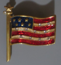 Usa Flag Metal Pin 1 1/2 X 1 3/4 Inches - £7.73 GBP