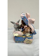 Porcelain Decorative Hinged Box Happy Easter Hand painted Collector Gift... - $28.81 CAD