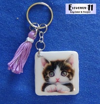 Cute Kitty Keychain - Purse Charm - $15.00