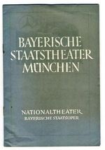 Bavarian State Theater Munchen AIDA Program 1937 - $34.74