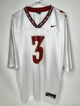 Vintage Nike Team FSU Florida State Seminoles Football Jersey #3 XL White  - £38.96 GBP