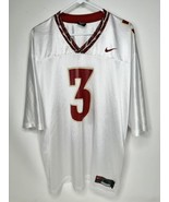 Vintage Nike Team FSU Florida State Seminoles Football Jersey #3 XL White  - £38.91 GBP