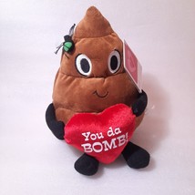 Gemmy Poop emoji plush Valentine&#39;s Day Sings YOU DA BOMB dropped bomb on me - $40.00