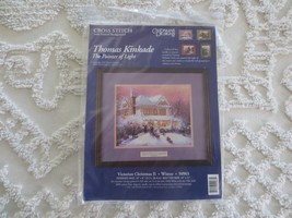 Sealed CANDAMAR Kinkade VICTORIAN CHRISTMAS II WINTER Cross Stitch  KIT ... - $15.00