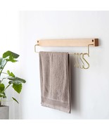 Kitchen bathroom wood towel rack, Wooden towel bar, Modern wall hanging ... - $123.43 CAD