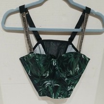 Victoria&#39;s Secret Very sexy lightly lined long line shine strap bustier 36C trop - £23.29 GBP