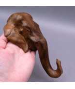 Wood Carved Elephant Head Hand Made by Suffering Moses - $659.33 MXN
