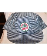 Vintage Pine Creek Railroad N.J., Engineer Hickory Striped Fitted Hat, S... - £43.89 GBP