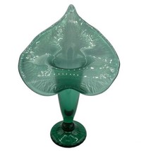 Jack in the Pulpit Vase Stretch Green-Iridescent 14&quot; Tall Art Deco Signe... - $70.08