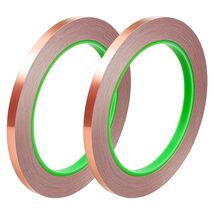2 Roll Copper Tape Conductive 7/32" 36 Yards Soldering Stained Glass Ele... - $12.82