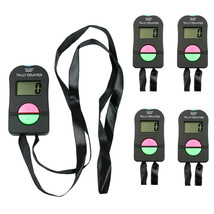 5X Digital Tally Counters Counts Up or Down with Long Strap & Audio Confirmation - £22.01 GBP
