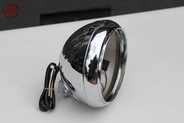 Motorcycle Ribbed 7&quot; Round Head Light Lamp Bulb Bucket Housing Heritage ... - $1,979.99