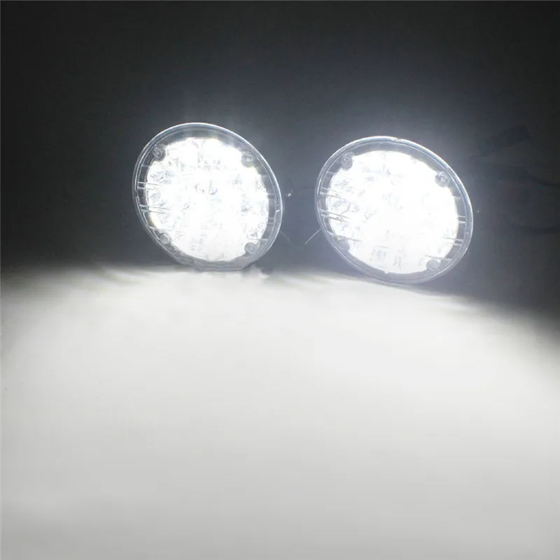 2Pcs Super Bright 12V LED Car Flexible Running Lights LED Fog Lamp Round Warni - £16.53 GBP