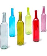 Set of 6 Colorful Wine Bottles for Wine Bottle Holder Tree Garden Art Ya... - $41.05 CAD