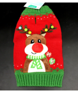 Frisco Reindeer Christmas Dog Pet Knit Sweater Lights X-Small XS Holiday... - $13.99