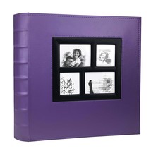 Photo Album 4X6 500 Photos Black Pages Large Capacity Leather Cover Wedd... - £37.87 GBP