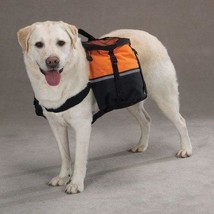 Dog Backpack Working or Service Dogs Day Tripper Orange Back Pack Closeout - £31.77 GBP