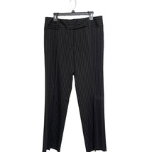 AB Studios Size 12 Dress Pant Womens Straight Boot Mid-rise Black White Striped - £11.89 GBP