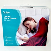 Sable Electric Throw Heated Blanket Red BD038 - $37.95