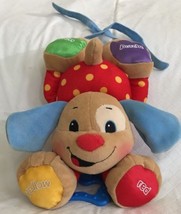 Fisher Price Laugh &amp; Learn Plush Puppy Dog Musical Crib Toy Colors - £10.27 GBP
