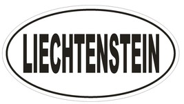 Liechtenstein Oval Bumper Sticker or Helmet Sticker D2193 Euro Oval Country Code - $1.39+