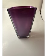 Canpolidt Poland Fluorescent Purple Glass Vase Geometric Shape - £25.73 GBP