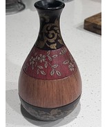 The Heritage Mint - Ceramic Floral/Decorative Vase - Faux Wood Grain - R... - $10.31