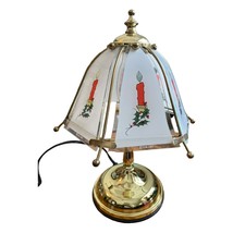 Vintage 1993 Christmas Candle Touch Lamp with Flame Candle Bulb 12&quot; - £19.53 GBP