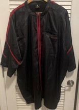 Vintage Nike Air Jordan Sweater Mens XL Black Red Full Zip Streetwear Warmup - £39.14 GBP