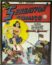 WONDER WOMAN Sensation #1 11&quot; x 14&quot; reproduction of a 1942 DC Comics issue cover - £11.72 GBP