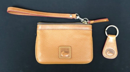 Dooney and Bourke Pebble Leather Wristlet and Leather Key Fob - £38.87 GBP