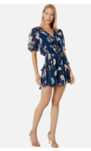 NWT Yumi Kim S Reese Blue Floral Ruffle Short Sleeve Mini Dress - £44.63 GBP
