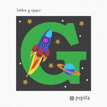 Pepita Needlepoint kit: Letter G Space, 7&quot; x 7&quot; - $934.09 MXN+