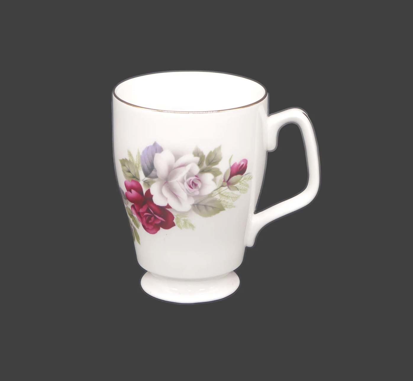 Royal Grafton bone china tea mug made in England. Red and pink roses, gold edge. - $31.76