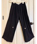 Oh My Gauze Full Pant 100% Comfortable Cotton Lagenlook Button Accents - $673.93 MXN
