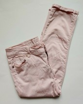 Buffalo David Bitton Gibson Cropped Jeans Size 31 Womens Pink Stretch Capris Cuf - £17.35 GBP