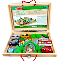 Melissa &amp; Doug Take-Along Wooden Railroad With Case - £22.47 GBP