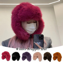Women&#39;s Trapper Hat Imitation Mink Plush Hat Winter Warm Ear Protection Cap - £16.66 GBP