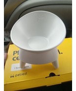 PetRest Ceramic Elevated &amp; Tilted Pet Dining Bowl (White). Removable Leg... - $15.84