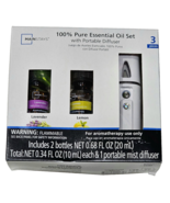 Mainstays Pure Essential Oil Set With Portable Diffuser Lavender &amp; Lemon - $21.99