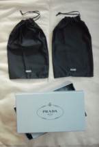 Prada shoe box with dust bags and tissue from sandals empty blue - $22.76