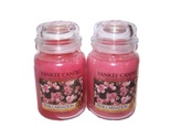 Yankee Candle Pink Carnation Large Jar Candle 22 oz each- Lot of 2 - £39.33 GBP