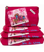 4x Lancôme Joie de Vivre Cosmetic Makeup Bags Purse Organizer Blue, Whit... - $14.85