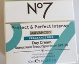 No7 Protect &amp; Perfect Intense Advanced Fragrance Free Day Cream SPF 30 E... - $11.29